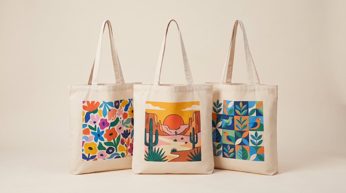 Tote bags, canvas & aprons