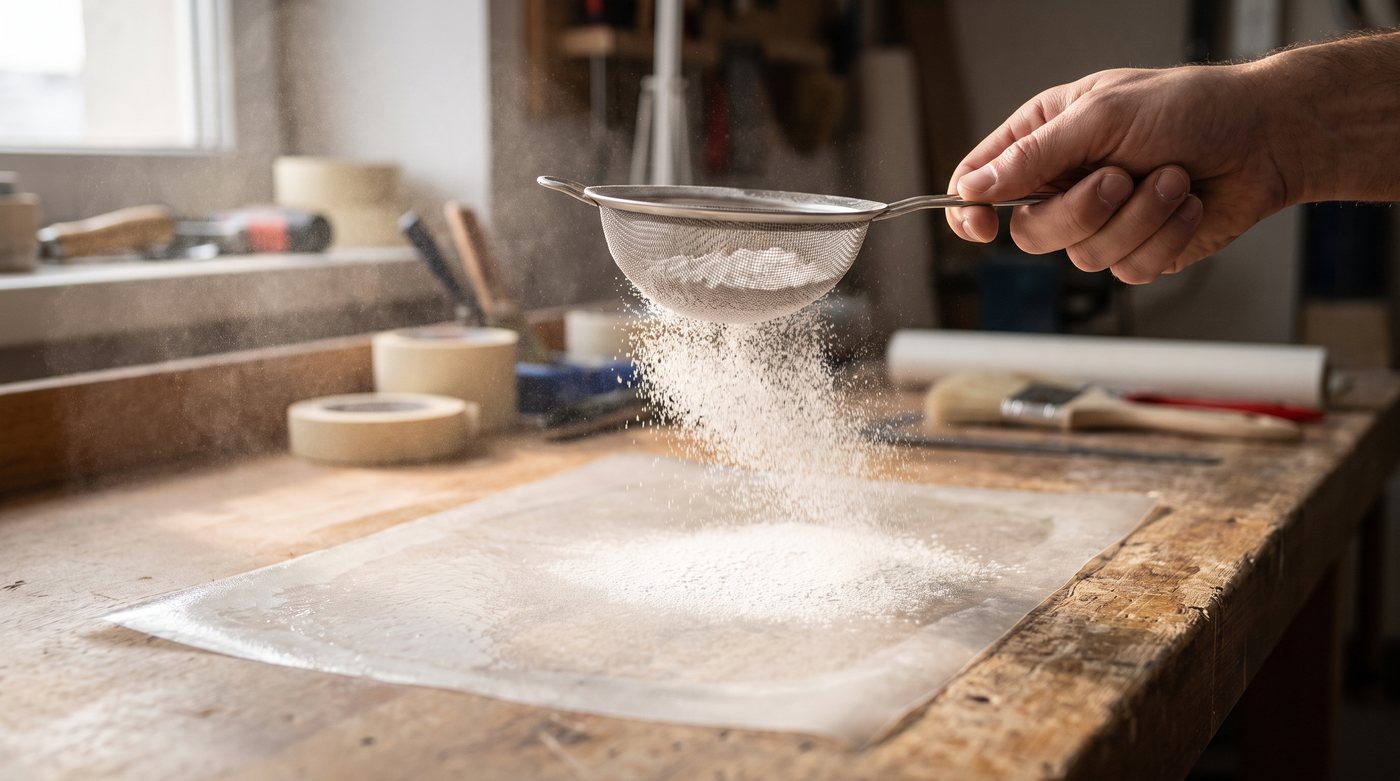 Applying the powder
